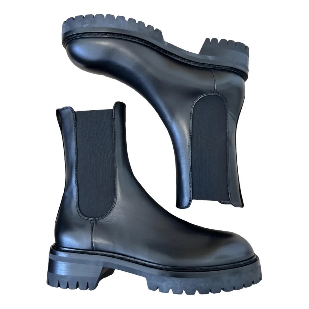 Ann Demeulemeester Black Leather Boots